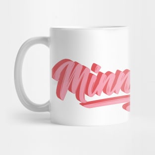 Minneapolis Minnesota Pink Retro Text Mug